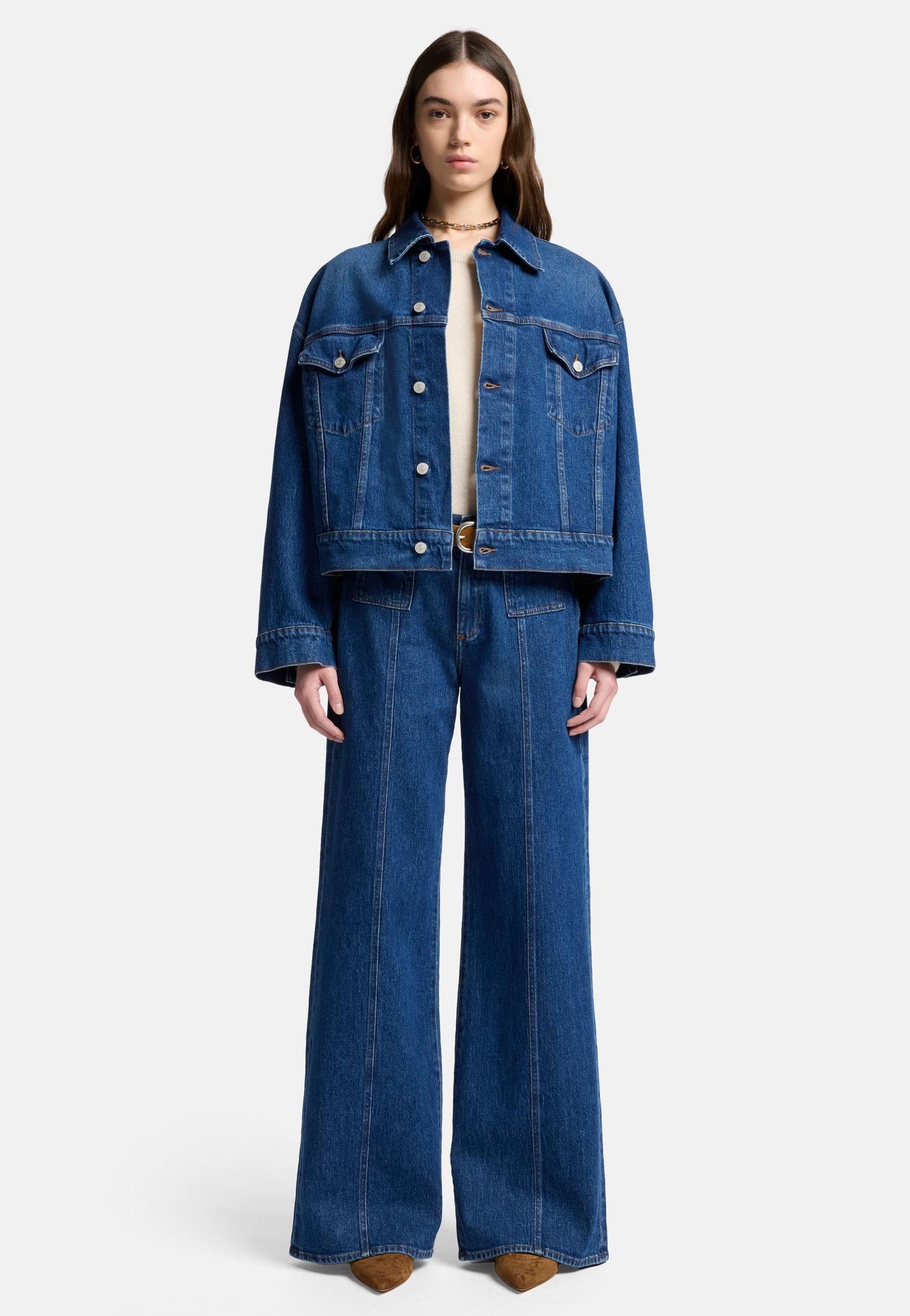 ג'קט ג'ינס קרופ לנשים Oli