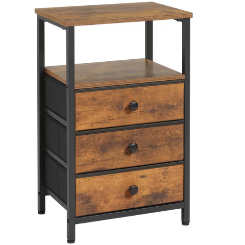 ™Feravion | שידת לילה עם מגירות אחסון, שולחן צד מודרני לבית