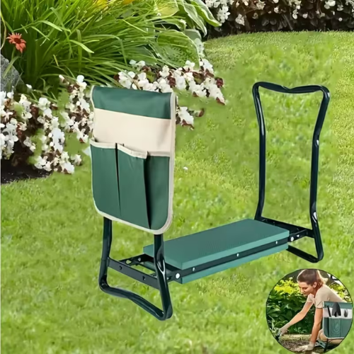 ™Gavronel | שרפרף כריעה מתקפל לגינה, ריפוד ספוג ומסגרת מתכת חזקה