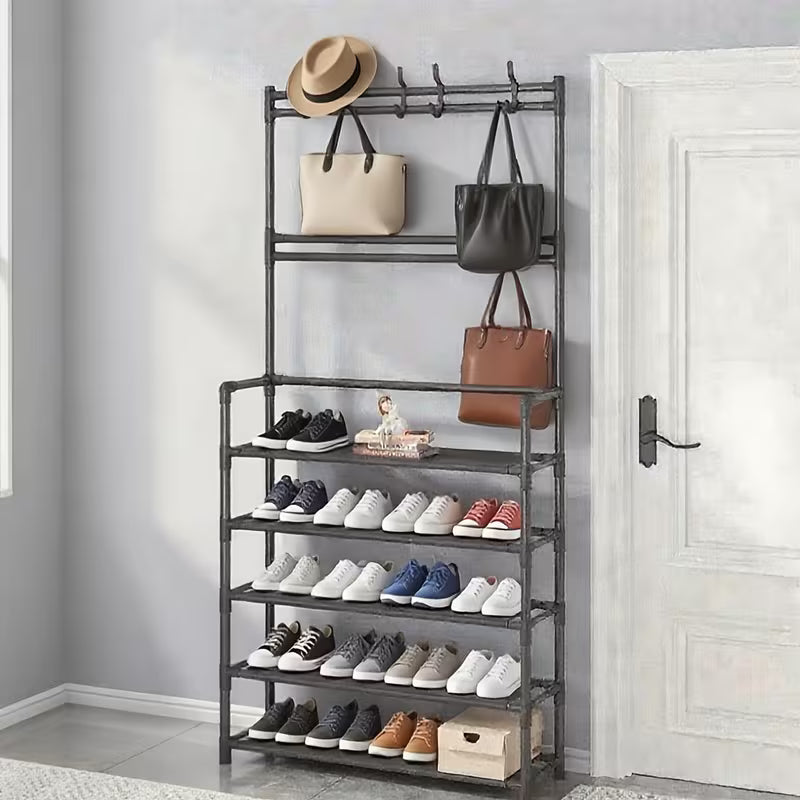 ™Entrova | מדף נעליים וווים למסדרון – עיצוב חוסך מקום