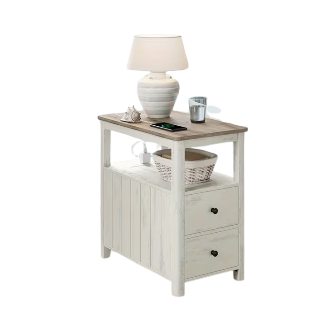 ™Drawlova | שידת לילה חופית – תחנת טעינה ומגירות